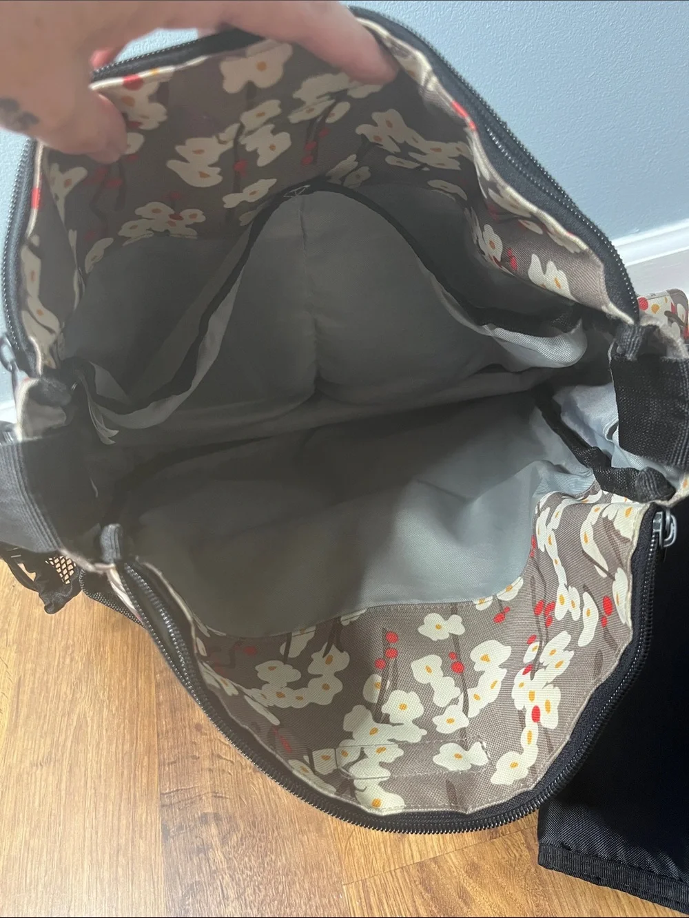 Skip Hop Cherry Blossom Stroller Tote Diaper Bag with Changing Pad